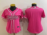 Women's Miami Dolphins Blank Pink With Patch Cool Base Stitched Baseball Jersey,baseball caps,new era cap wholesale,wholesale hats
